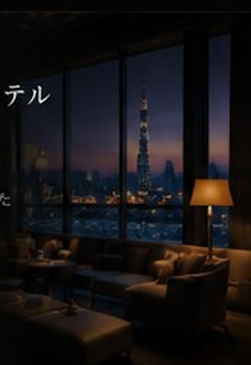 ラグジュアリーホテルの窓から見る夜景